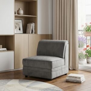 30-gray-and-black-velvet-slipper-chair