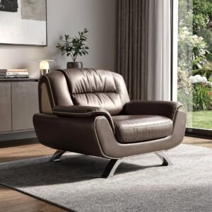 47-brown-and-silver-leather-match-club-chair